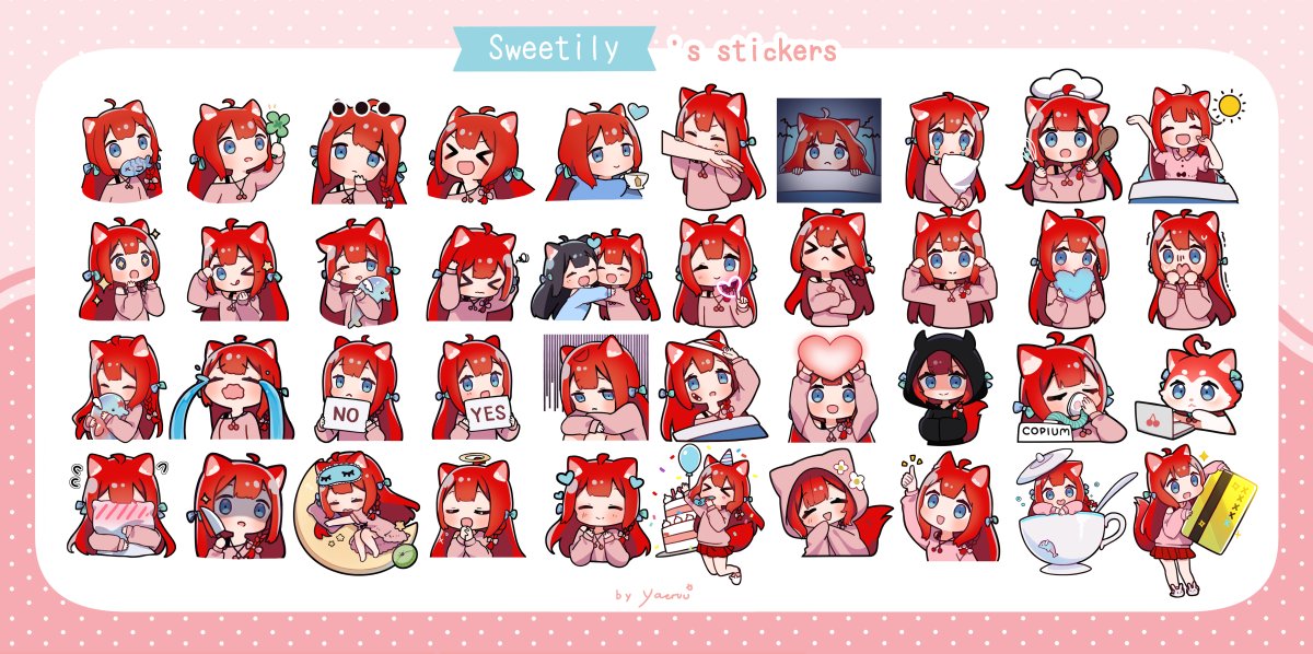 Sweetily's stickers! (2023~2024)🍒#sweetilyart
