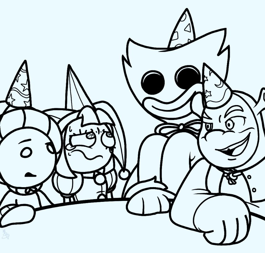 Sockboy64's tweet photo. Something tells me this is gonna be a weird after party...

Here's to not just my birthday but The Amazing Digital Circus going 1 whole year, Poppy Playtime going 3 years, and Dreamworks Productions with 30 whole years, this is a day for all of us! https://t.co/sdx74AeFKd