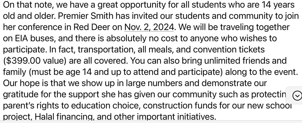 LukaszukAB's tweet photo. Imagine what the reaction would be if a letter was sent to public junior/high school parents that a sponsor covered their kids’ NDP membership and $400 registration fee and students will be bused, on a “field trip” to vote for Nenshi leadership?

Principal would be fired.

#ableg https://t.co/0GkSlyrV5d