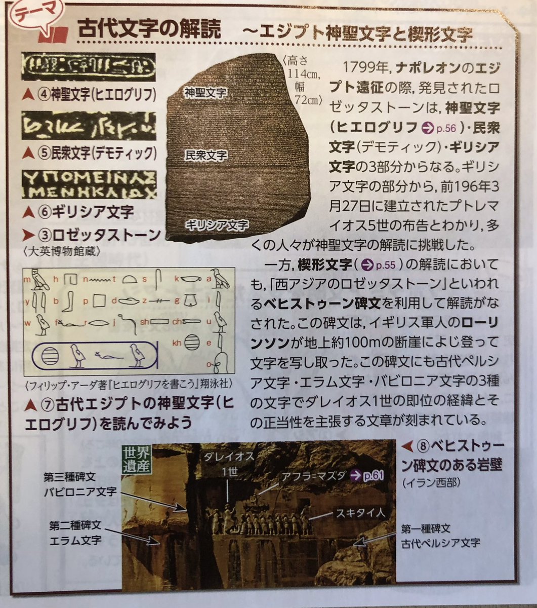 ロゼッタストーンは三種類の文字で同じ内容を書いてる」はみんな常識