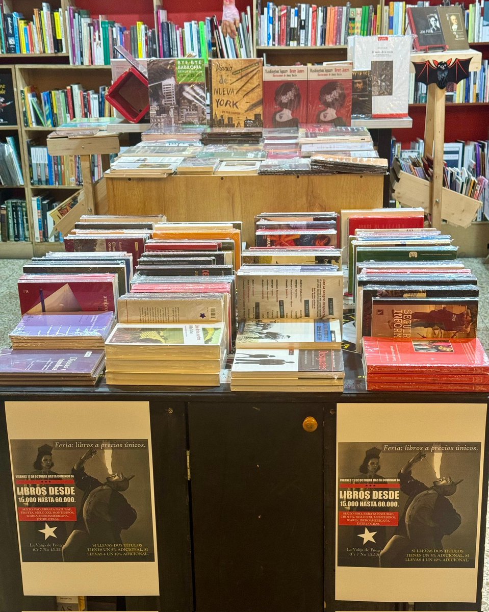 [ ACTIVIDAD CULTURAL/ FERIA DE LIBROS ($15.000 A 60.000)] Continuamos este fin de semana domingo  13 y festivo 14 de octubre tendremos una gran variedad de títulos de diversas editoriales con precios especiales, ven y visita nuestra guarida.

Les esperamos de 10:00 AM a 2:00 PM