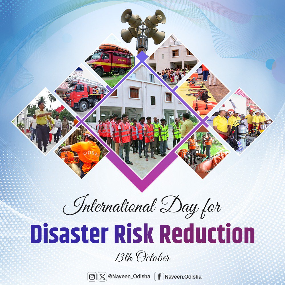 Naveen_Odisha's tweet photo. #Odisha has disproportionately faced the wrath of nature and has come a long way in building resilience since the devastating #1999SuperCyclone. World has now changed its perception about #Odisha’s ability to deal with vagaries of nature. On #InternationalDayForDisasterRiskReduction, let’s all pledge to build on our acclaimed disaster preparedness for a safer future.