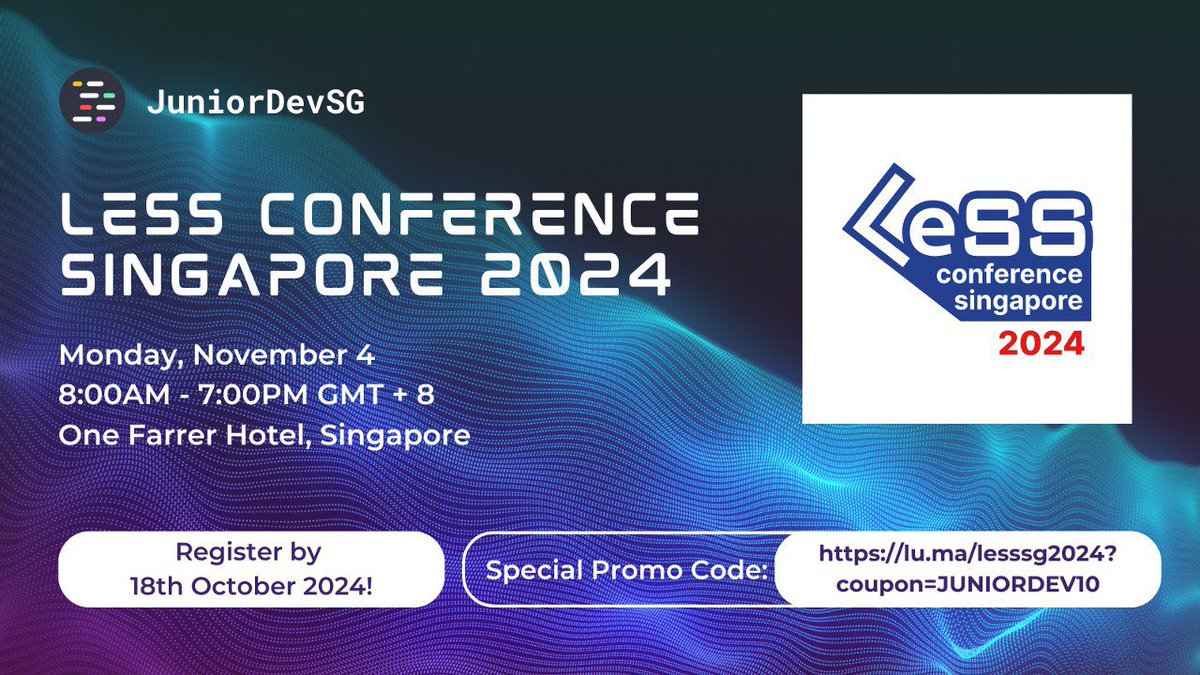 LeSS brings together enthusiasts, practitioners, and experts from around the globe to share and gain insights into Large-Scale Scrum. Please visit the website singapore.less.works for more details. 

📣 Registrations will close on 18 Oct 📣