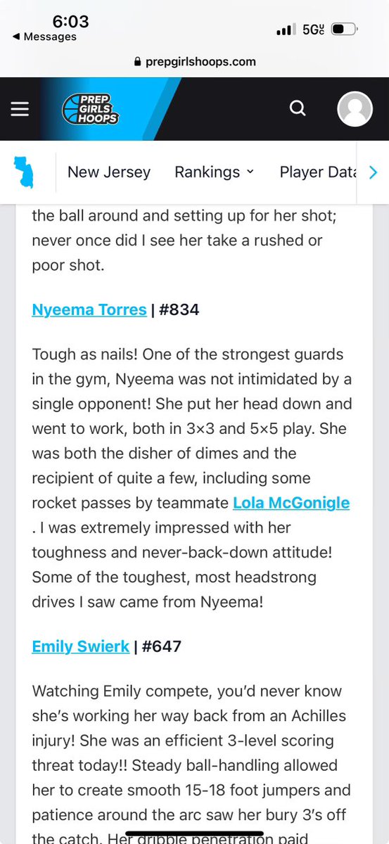 Nyeema Torres (@nybball1) on Twitter photo great day of basketball with tons of talented people <a href="/PGHNewJersey/">Prep Girls Hoops New Jersey</a>
thank you <a href="/EJayArrow/">E J 🏀</a> and <a href="/PrepGirlsHoops/">Prep Girls Hoops 🏀</a> for the recognition🏀🔥 great day of basketball with tons of talented people <a href="/PGHNewJersey/">Prep Girls Hoops New Jersey</a>
thank you <a href="/EJayArrow/">E J 🏀</a> and <a href="/PrepGirlsHoops/">Prep Girls Hoops 🏀</a> for the recognition🏀🔥