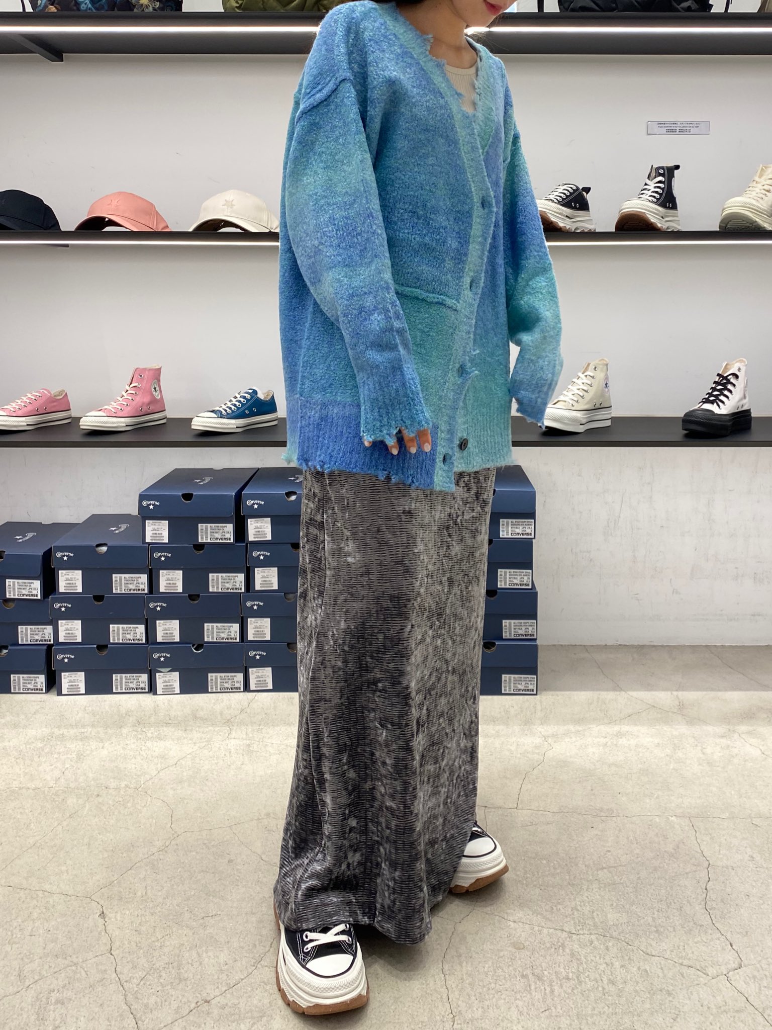 CONVERSE TOKYO ダブルジャガード　カーディガン　モヘア CONVERSE TOKYO ダブルジャガード カーディガン モヘア CONVERSE TOKYO