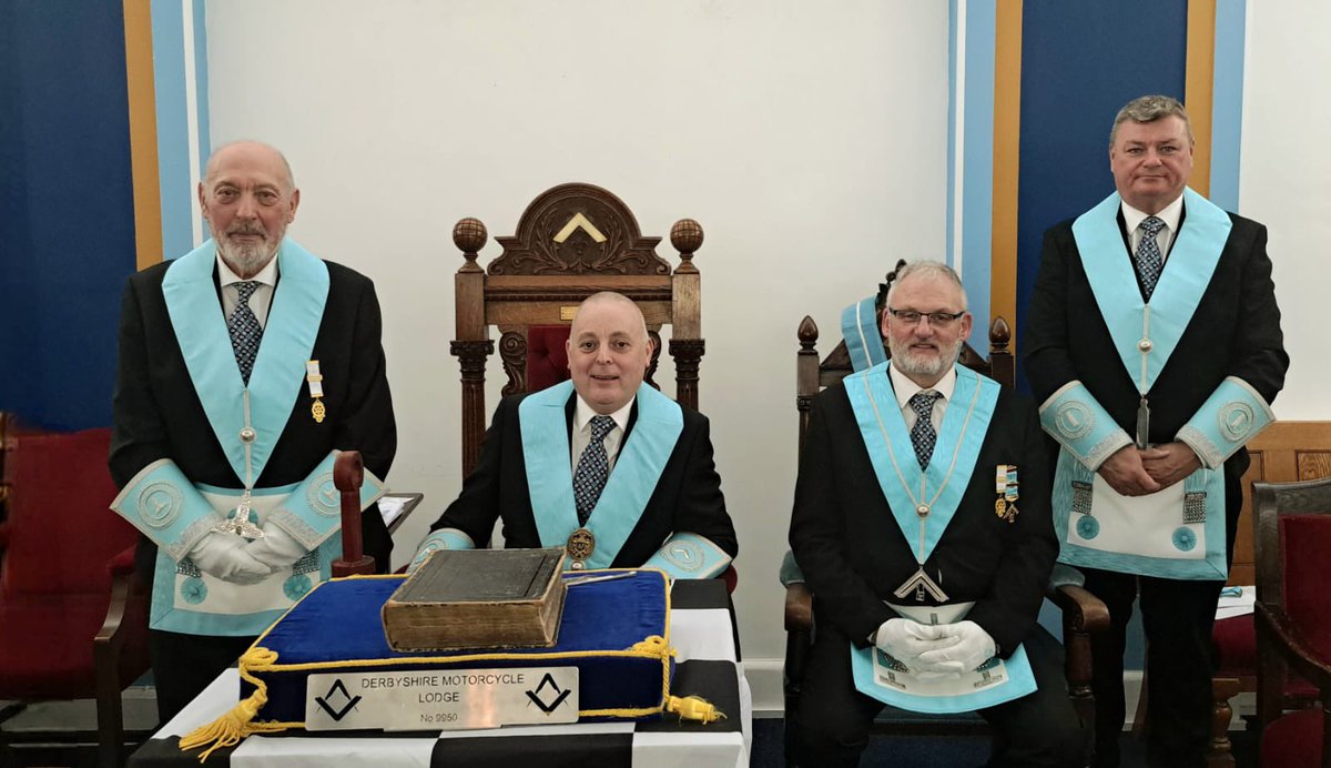 We have a new WM. Terry Lloyd as installed on Saturday 12th Oct. Seen with members of the lodge, also with his IPM, SW and JW <a href="/Derbysfreemason/">Derbyshire Freemasons</a>
<a href="/UGLE_GrandLodge/">United Grand Lodge of England</a>
<a href="/Masonic_Charity/">Masonic Charitable Foundation</a>
<a href="/thePorchway/">Paul Smith</a>
<a href="/Derbys2025/">Derbyshire Festival</a>
@DMRAChapter
@DerbysRarchPGC