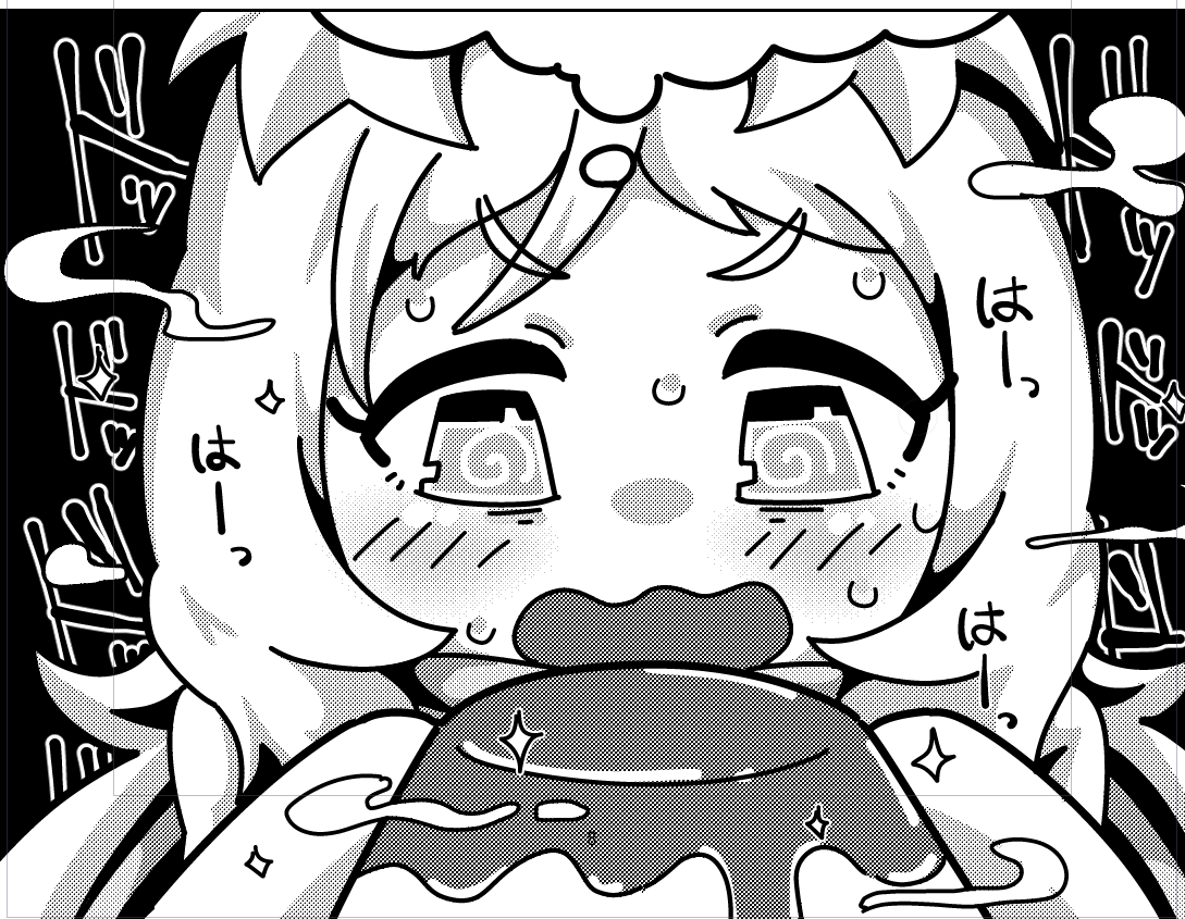 プリン目かわいかったから描き直したコマ 