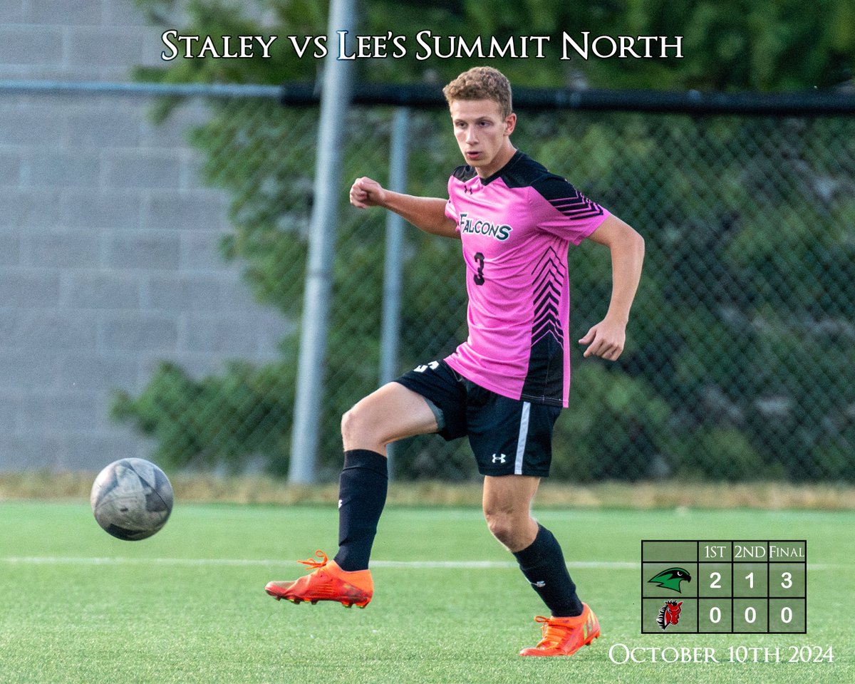AbelsDarren's tweet photo. In the rematch with Lee's Summit North, Staley started quickly with a goal from Amir.  The positive momentum was felt the entire game... great energy, passing and solid defense.  It was nice to get back in the win column. @StaleySoccer @SHS_SoccerFans #LetsGoFalcons https://t.co/w77NrNcwXo
