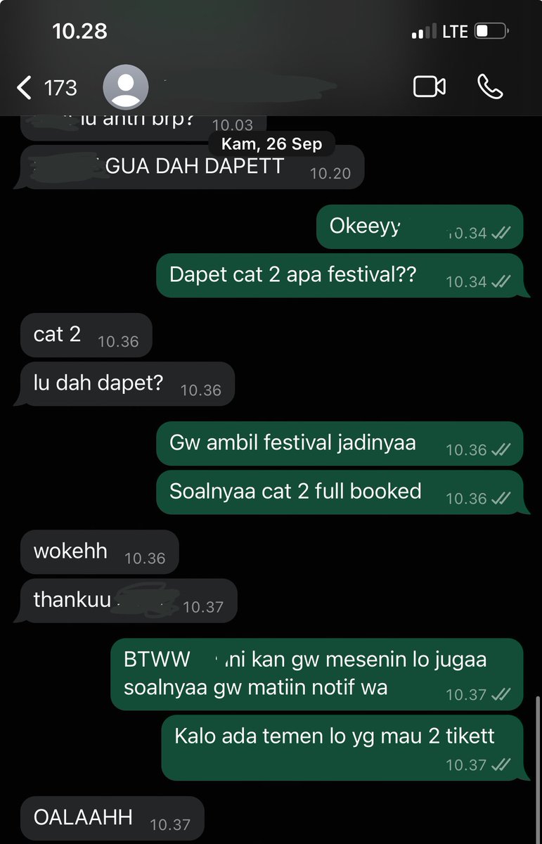 Aku bucin (@xyzsaazyx) on Twitter photo Gaiiss titipan temenn
WTS Maroon 5 in Jakarta, 2 tiket Festival ✨
Alasan jual karena ngewar-in temen tapi ternyata temen juga dapet, terlanjur payment juga…
Langsung dm <a href="/j_raurus/">Raurus.jpg</a> ajaaa… atau gedor dm di sini juga boleh Gaiiss titipan temenn
WTS Maroon 5 in Jakarta, 2 tiket Festival ✨
Alasan jual karena ngewar-in temen tapi ternyata temen juga dapet, terlanjur payment juga…
Langsung dm <a href="/j_raurus/">Raurus.jpg</a> ajaaa… atau gedor dm di sini juga boleh