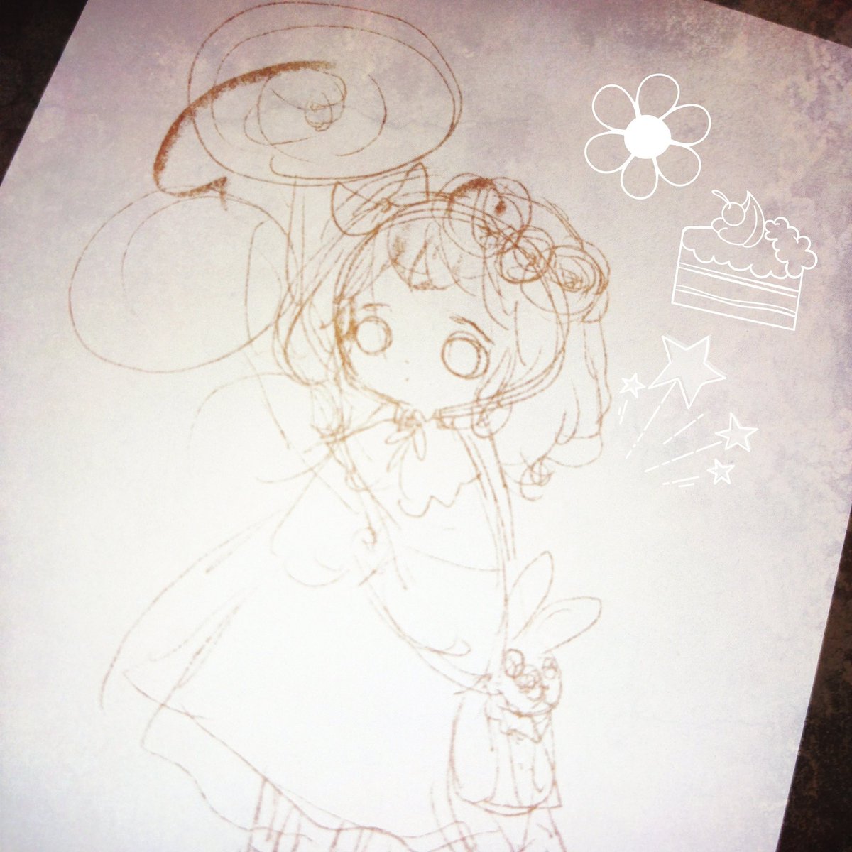 「ちょっとアリスさん髪伸びました? 」|まめこ@笑顔の咲く展示会2023 3/29~4/3 銀座ミレージャギャラリー　今年も参加します♡のイラスト