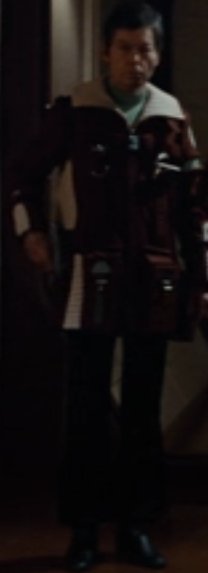 otaconlover11's tweet photo. Watching Wrath of Khan for the first time and I like all the silly outfits they place McCoy in. I also really like this one look with Spock. He looks like a little grandma. https://t.co/HE7qELGlBo