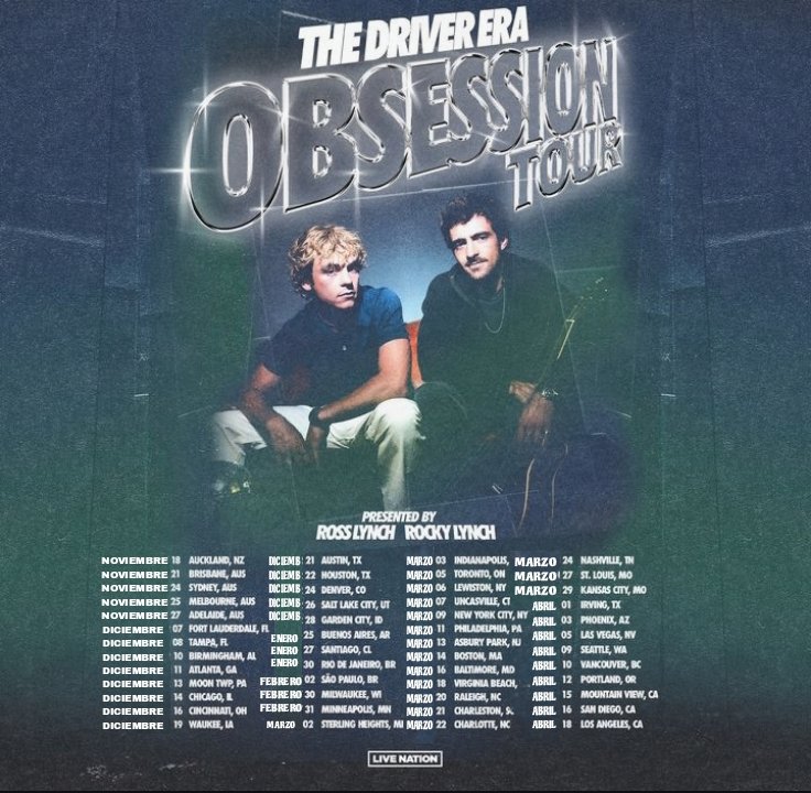 ➠ TDE OBSESSION TOUR 📼 
                   // <a href="/NewsSprngfield/">Canal seis.</a> 

TRES GUITARRAS ( <a href="/RksYbyself/">Rᴏᴄᴋʏ. ♡</a> ) ( <a href="/DstnyRikerL/">Riker.</a> ) ( <a href="/IRssLynch/">Rᴏss ɪs ... 🎤</a> ) UN PIANO ( <a href="/BeagCroga/">Lorcan Kavanagh</a> ) DOS BATERIAS ( @EspirituDHierro ) ( <a href="/EllieLeeR/">Ellington.</a> ) 

🎫. <a href="/MercadoSpuckler/">Mercado Spuckler.</a> 
        ¡Te esperamos en el viaje!