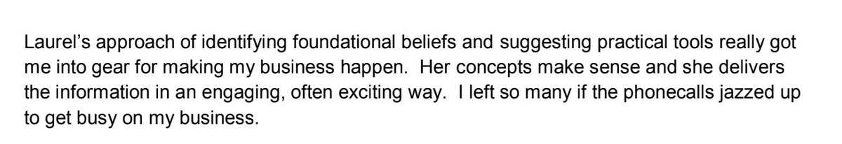 What people say about working with me: