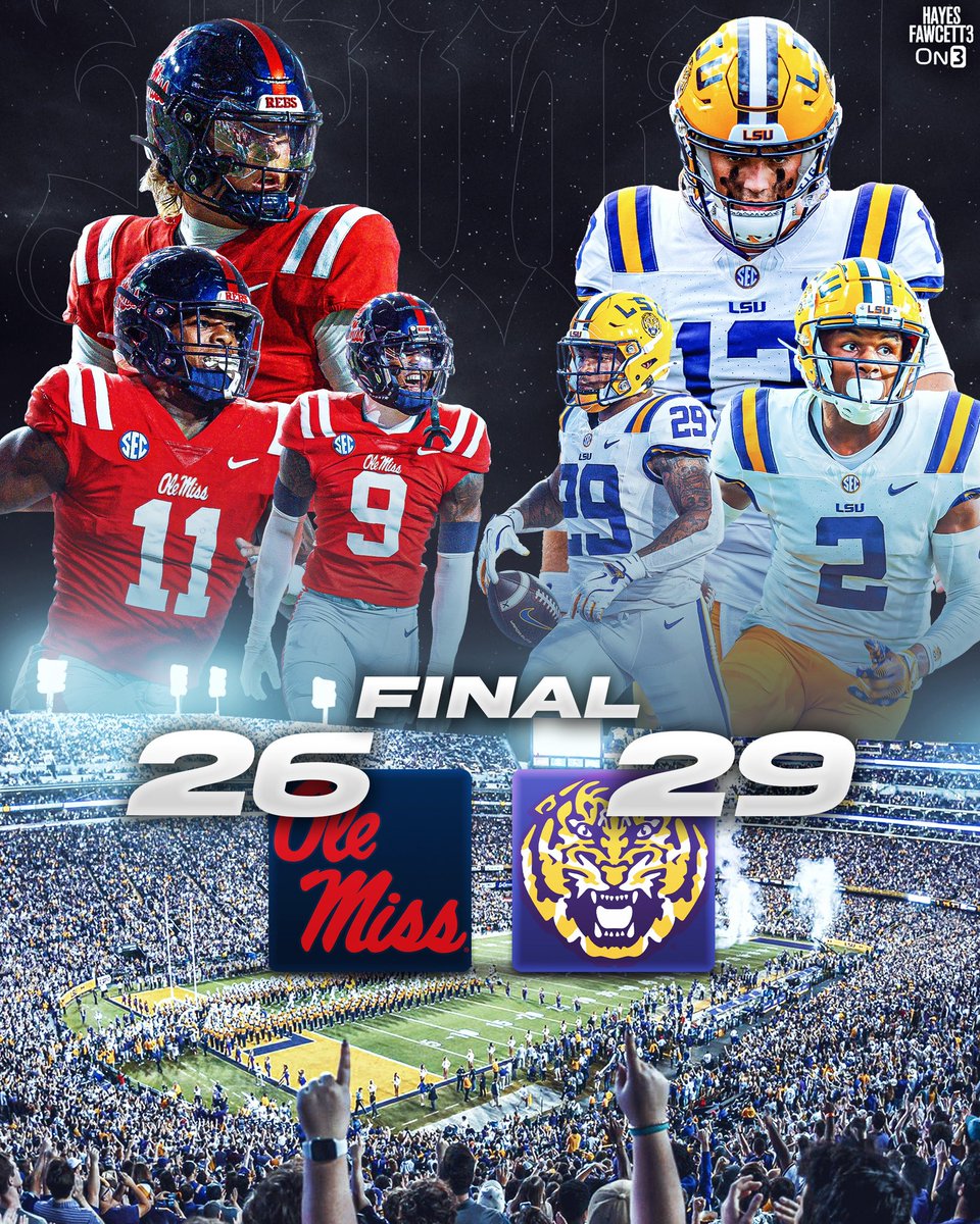 LSU WALKS IT OFF IN OVERTIME IN AN INSTANT CLASSIC 🐯 

WHAT A DAY OF COLLEGE FOOTBALL