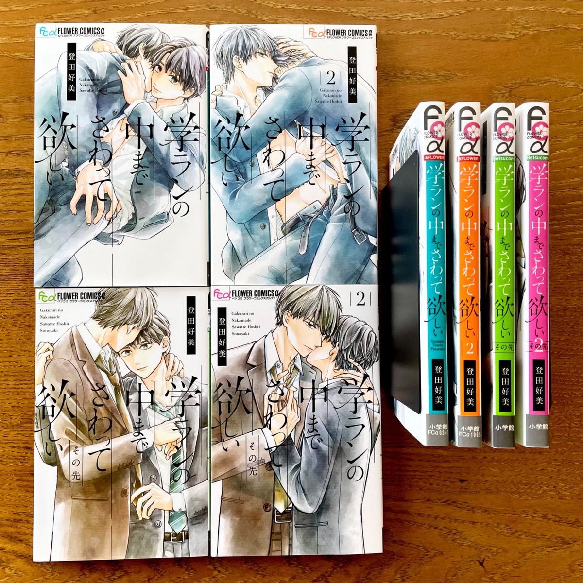 『学ランの中までさわって欲しい 』全2巻
shogakukan-comic.jp/book?isbn=9784…
『学ランの中までさわって欲しい その先』全2巻
shogakukan-comic.jp/book?isbn=9784…

紙版、電子版ともに各書店様にて発売中です。よろしくお願いいたします！