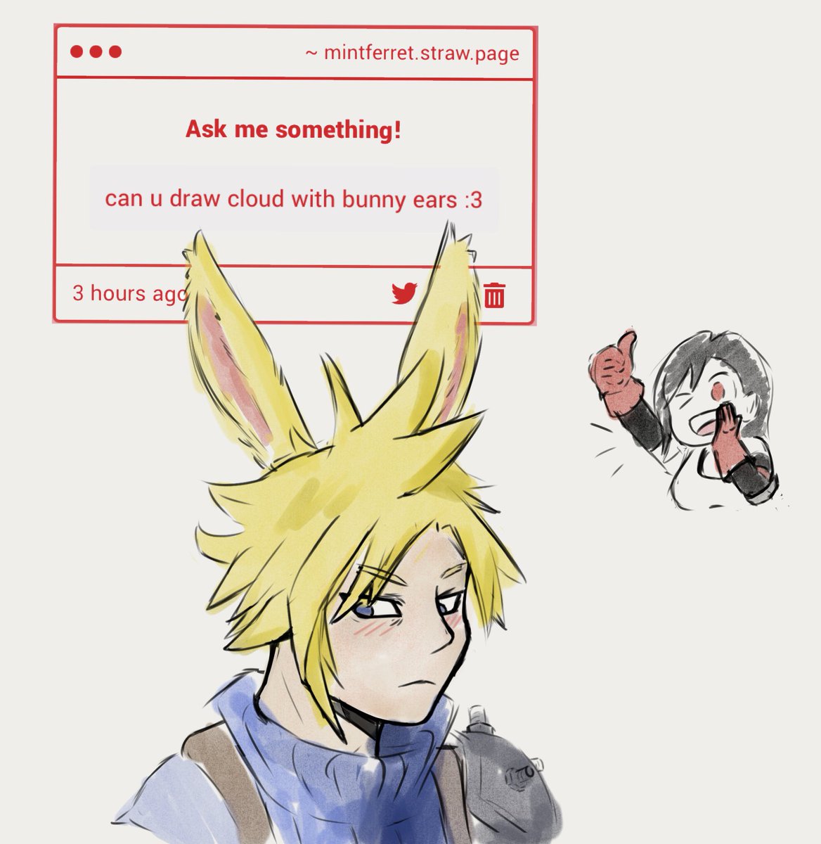 StrifeArt's tweet photo. [#straw | #finalfantasy7] He is not entertained by this https://t.co/Q73cXrq8l1