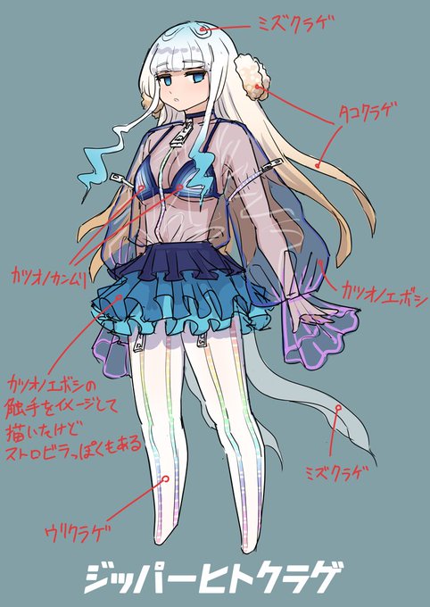 クラゲヘアーは光合成
クラゲビキニは風に乗る
クラゲジッパーは海泳ぎ
クラゲレッグはむちむちだ 