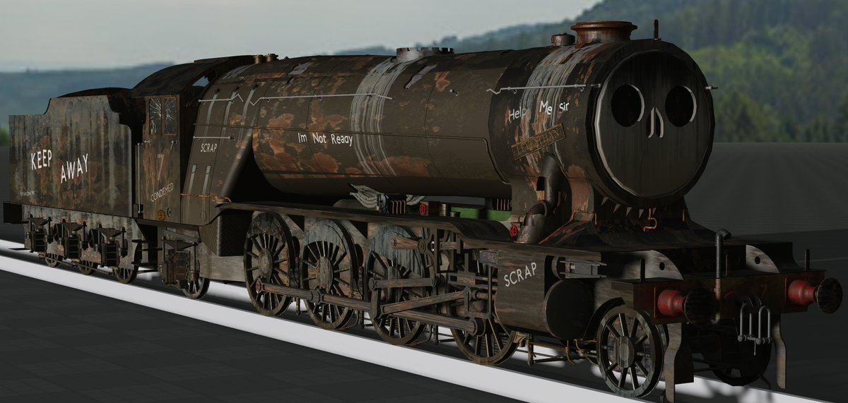 I don't think it's truly dead .

Went all out on this with the weathering &amp; such . If you remember Leviathan here she is in her scrap / deteriorated form .
She is my take / hc of the Scrap engine from the episode Halloween .