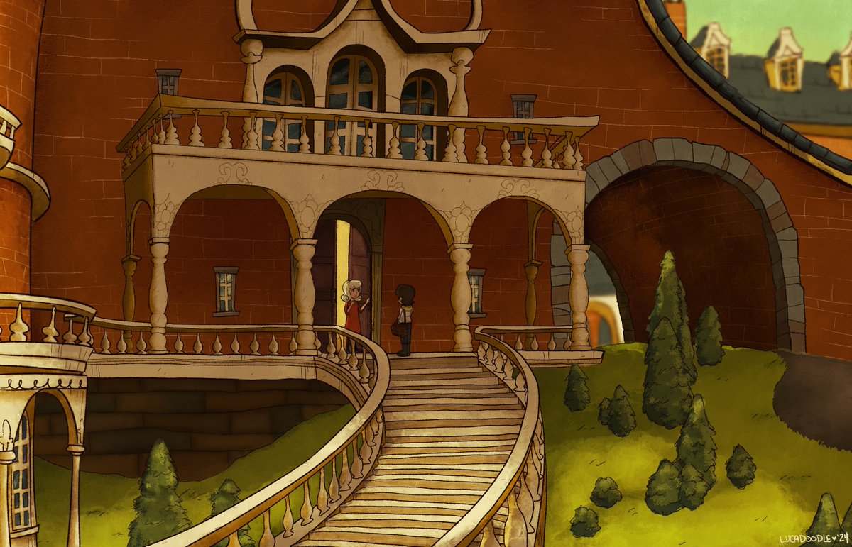 MY PIECE FOR <a href="/Prlaytonbigbang/">Professor Layton Big Bang 2024</a> IS FINALLY DONE!! THANK YOU SO SO MUCH for having me and thank you to @/magicwhiskers29 on tumblr for the wonderful concept! please check out her fic that accompanies this piece!! ⬇⬇⬇