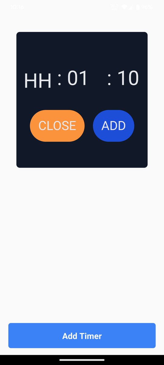 Yash_623's tweet photo. ⏲️ Just built a Timer App! Users can add up to 5 independent timers—pause/restart any of them, and get notified when a timer ends! ⏳

Check it out! 👇

#AppDevelopment #ReactNative #100DaysOfCode #TimerApp #DSA 
#android #coding https://t.co/BmNb03rCnU