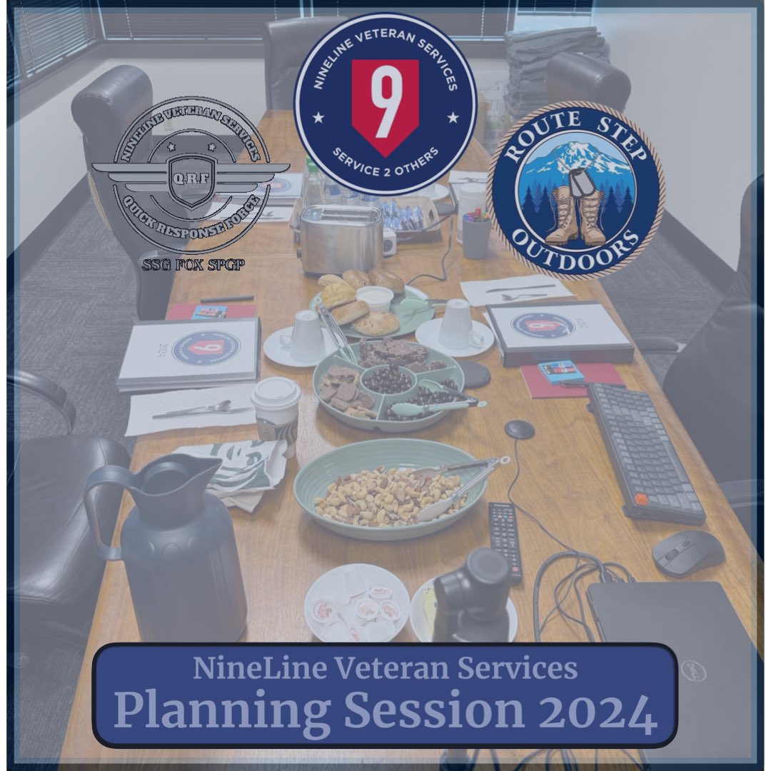 NineLine Board Planning Session 
2024, defining change in support of service to those who served and their families! 

#NineLineVS