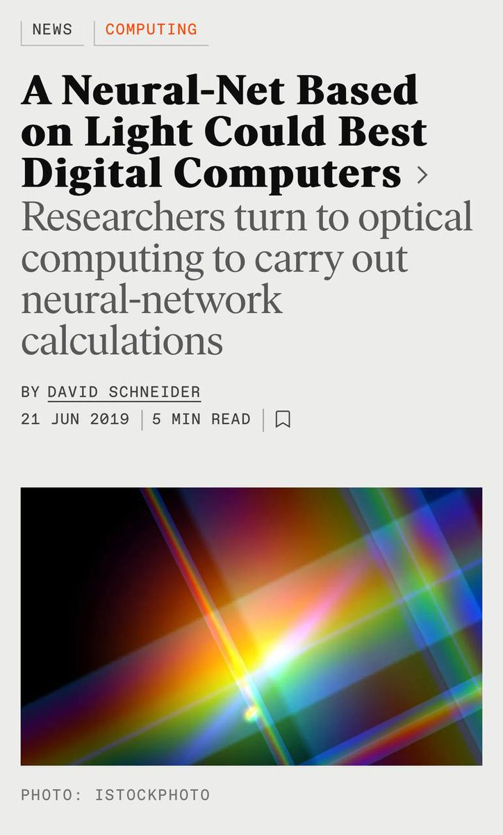 F_K_Factor's tweet photo. A Neural-Net Based on Light Could Best Digital Computers Researchers turn to optical computing to carry out neural-network calculations

https://t.co/kkleXcIDtS

https://t.co/Sw7gZRYs94

#Neural_Networks
#IEEE
#Analog_Computing https://t.co/R3sWvsPTbD