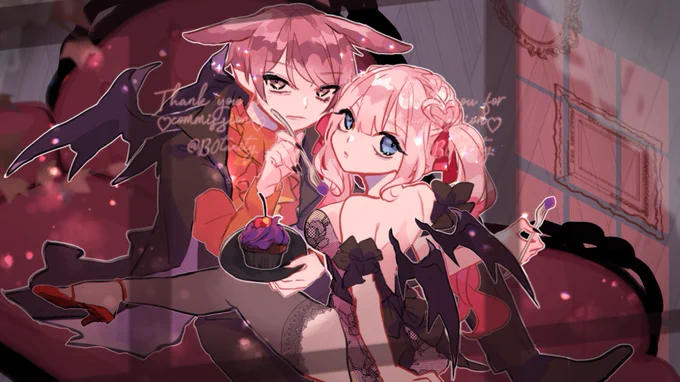 オーダーありがとうございました ハロウィン量産も新規オーダー受付中 #有償依頼 #量産依頼 #イラストオーダー #有償アイコン #有償依頼受付中 #ペア画