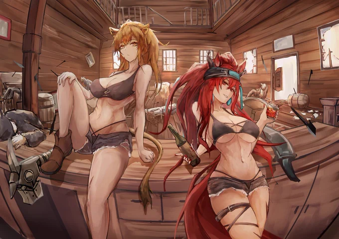 skeb依頼ありがとうございました! シージ&amp;ナラントゥヤ#アークナイツ#Arknights #明日方舟 