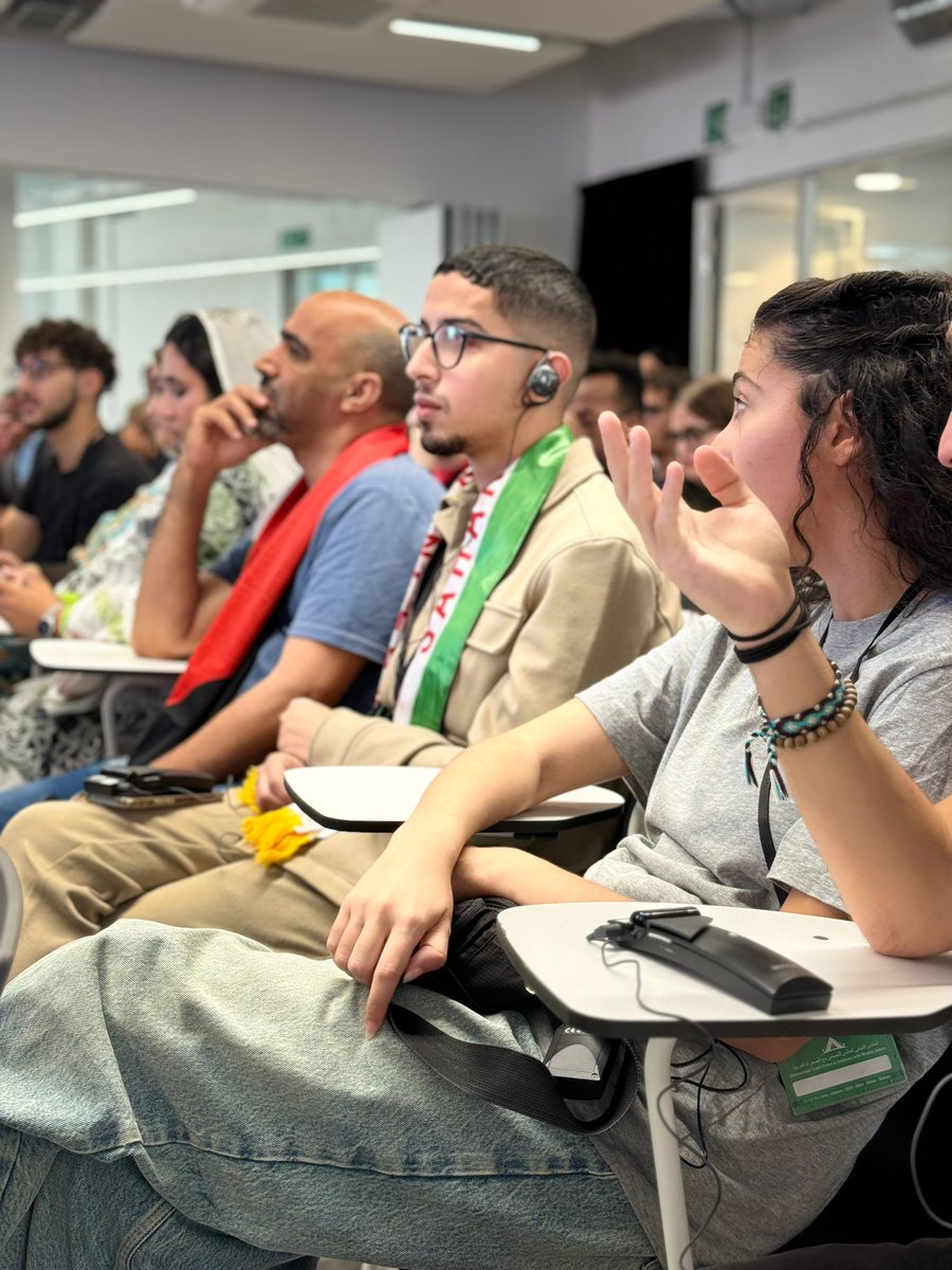 iyfsws2024's tweet photo. The third edition of the IYFSWS is wrapping up today!🇪🇭
At the moment, the international delegations and the organizers are presenting the conclusions of the Forum🌍, built in the workshops through the intellectual and dialectical work of the participants💡
#FreeSahara #iyfsws https://t.co/0UYnhVi0i1