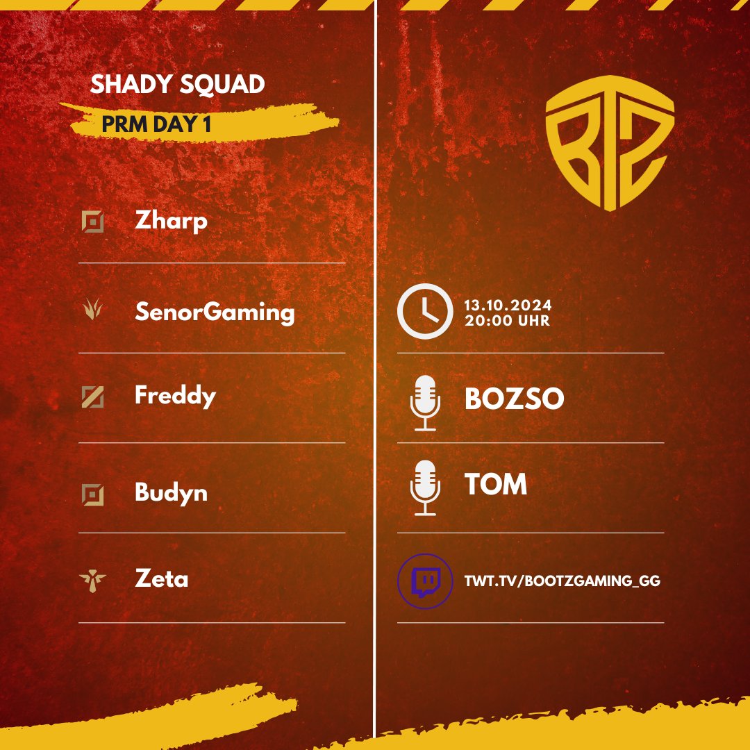 bootzgaming_gg's tweet photo. 𝐁𝐨𝐨𝐭𝐳 𝐂𝐚𝐬𝐭
--------------
Der @primeleague Winter Split startet und wir haben heute Abend einen hervorragenden Cast Auftakt für euch!

📅13.10.2024 | 18:00 Uhr
🎥Bootz Eisbecher vs @disabilitygame 

📅13.10.2024 | 20:00 Uhr
🎥ShadySquad vs @muensteresports - Golden Goats https://t.co/rosrucHpt3
