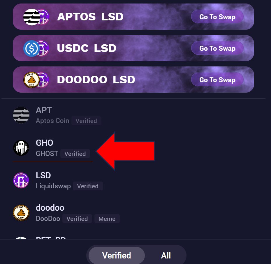 LumioGhost's tweet photo. ✅Announcement

We’re thrilled to announce that $GHO is now officially verified on @PontemNetwork's Liquidswap!🎉

No need to manually input the token contract anymore—buying $GHO just got easier for everyone!

If you’ve been unsure about how to get $GHO, worry no more. Here’s the simple step:

👉 Swap $APT for $GHO on Liquidswap! 

https://t.co/bJnNZ06YTv

Take this opportunity to join us and make the most of $GHO! 🚀

#meme #aptos #dex