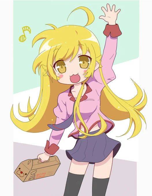 久し振りに日常物語ネタを描いているのですけど間に合えば明日あげます～ヾ('▽`*)ゝドスコイ休みが無いのが悲しい～(ノシ'ω')ノシッポバンバン!#忍野忍 #物語シリーズ #らきすた 