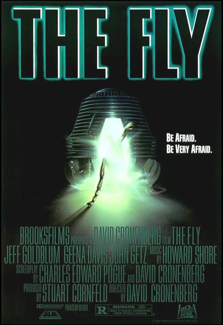 La mítica The Fly no podría faltar en esta lista, un clásico entre clásicos.
Un científico se utiliza a sí mismo como cobaya en la realización de un complejo experimento de teletransportación. La prueba es un éxito, pero empieza a sufrir unos extraños cambios en su cuerpo