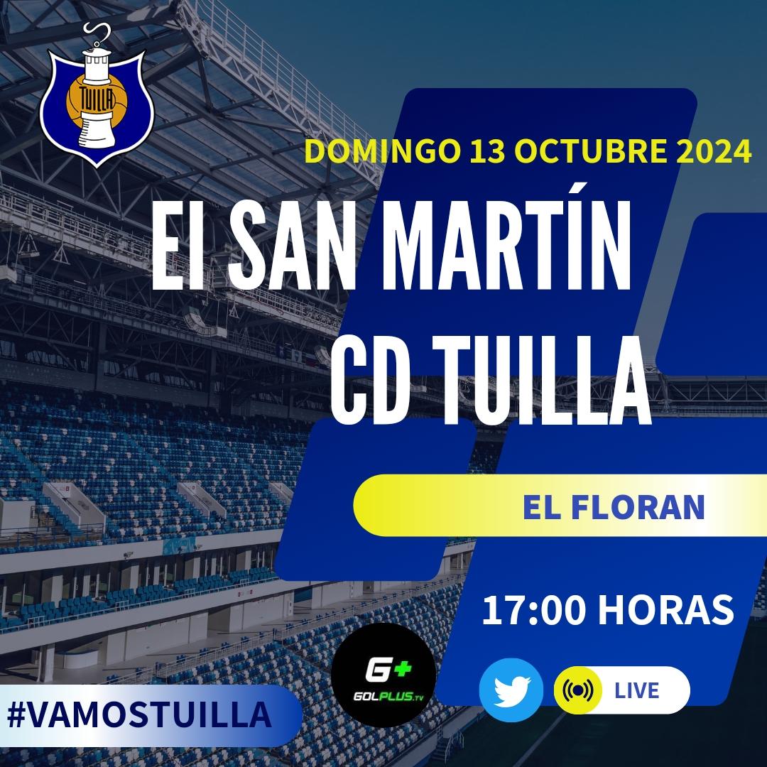 Buenos días dinamiteros
Día de partido
🏟️ #ElFloran
🕔 17:00 h
<a href="/sanmartinei/">San Martín</a> -<a href="/CDTuillaOficial/">Club DeportivoTuilla</a>