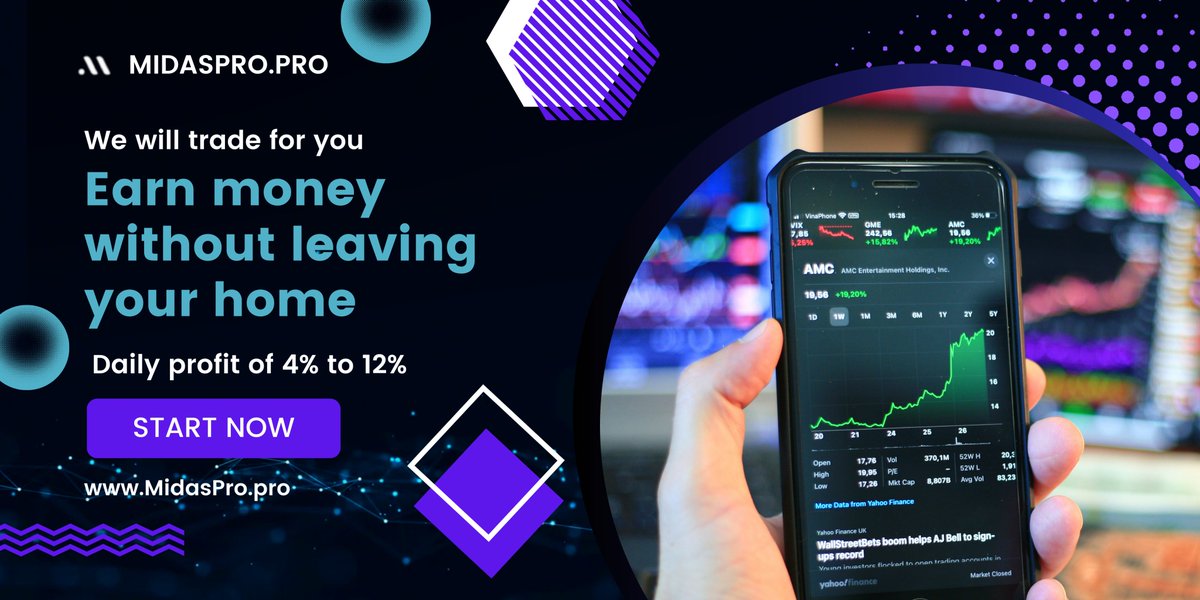MidasPro123's tweet image. Earn some extra money without any risk! 💰 Let us manage your investments and guarantee daily profits effortlessly. 🚀 
- Visit our website to learn more!