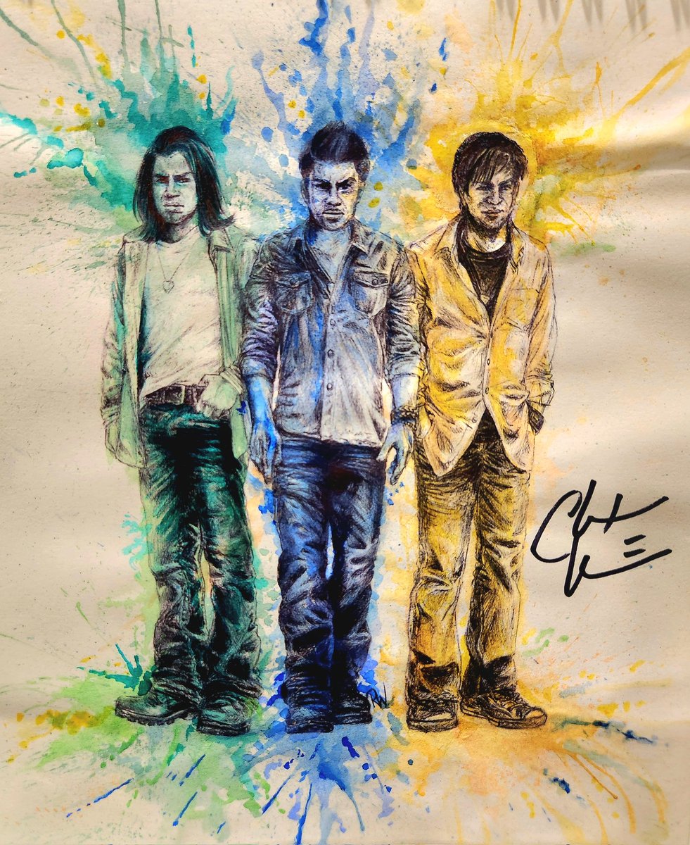 RewriteAgain's tweet photo. I spent 2 months on this, drawing between moments of being a mom and a teacher and a writer and an editor, painting little by little between responsibilities. @Dean_Devlin's shows are more than entertainment. They connect. They make me feel like I can make beautiful things too. https://t.co/ThabVYW4U5
