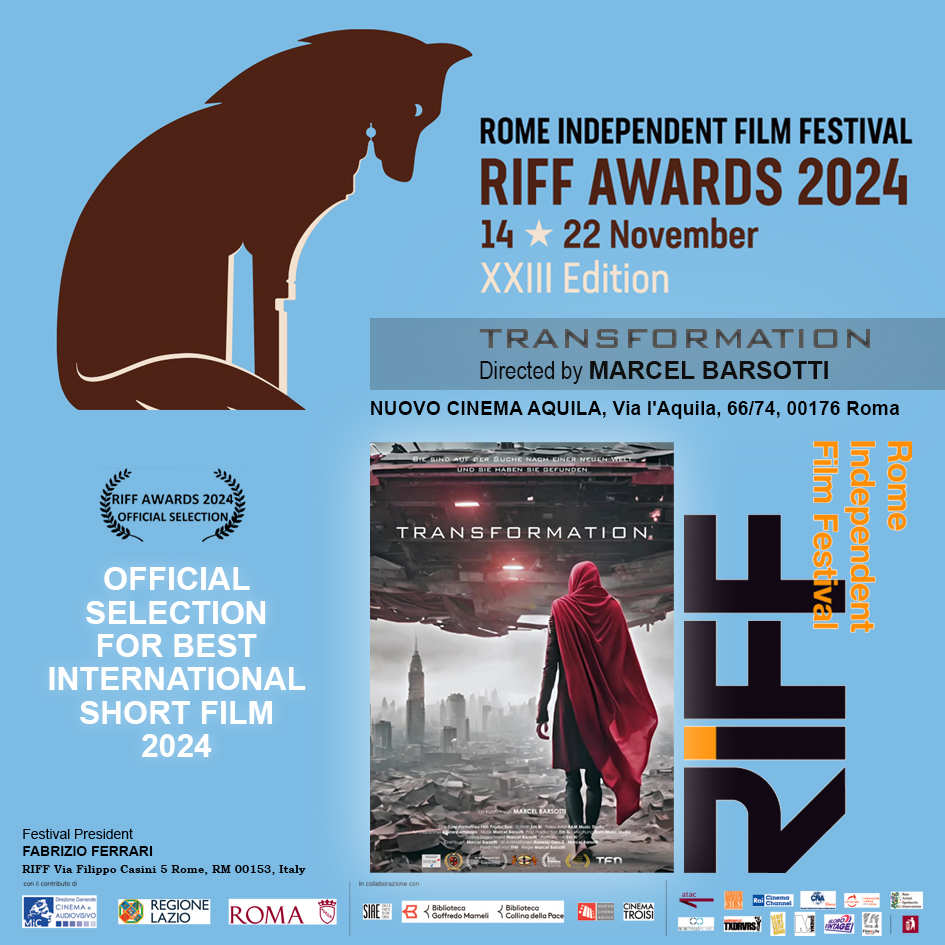 BarsottiMarcel's tweet photo. ⭐TRANSFORMATION ON THE 23TH ROME INDEPENDENT FILM FESTIVAL IN COMPETITION!  RIFF festival official nominations https://t.co/nSNlIcSOtL
festival program https://t.co/XTnyn6n9k7
#riff #romeindependentfilmfestival #transformation #incompetition #italy #nuovocinemaquila #rome https://t.co/WLkP089659