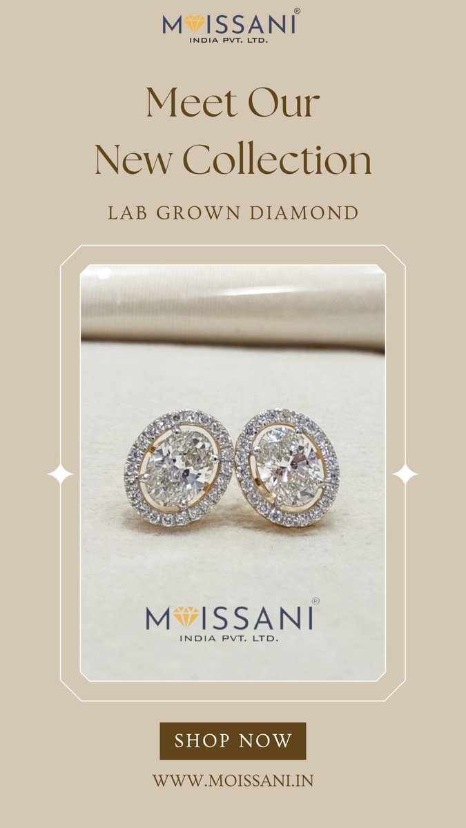DiamondsMoiss's tweet photo. "Elevate your elegance with ethical sparkle. 🌍💫 #LabGrownBeauty #DiamondEarrings #EthicalFashion #SolitaireShine" https://t.co/coHB8U2AXK