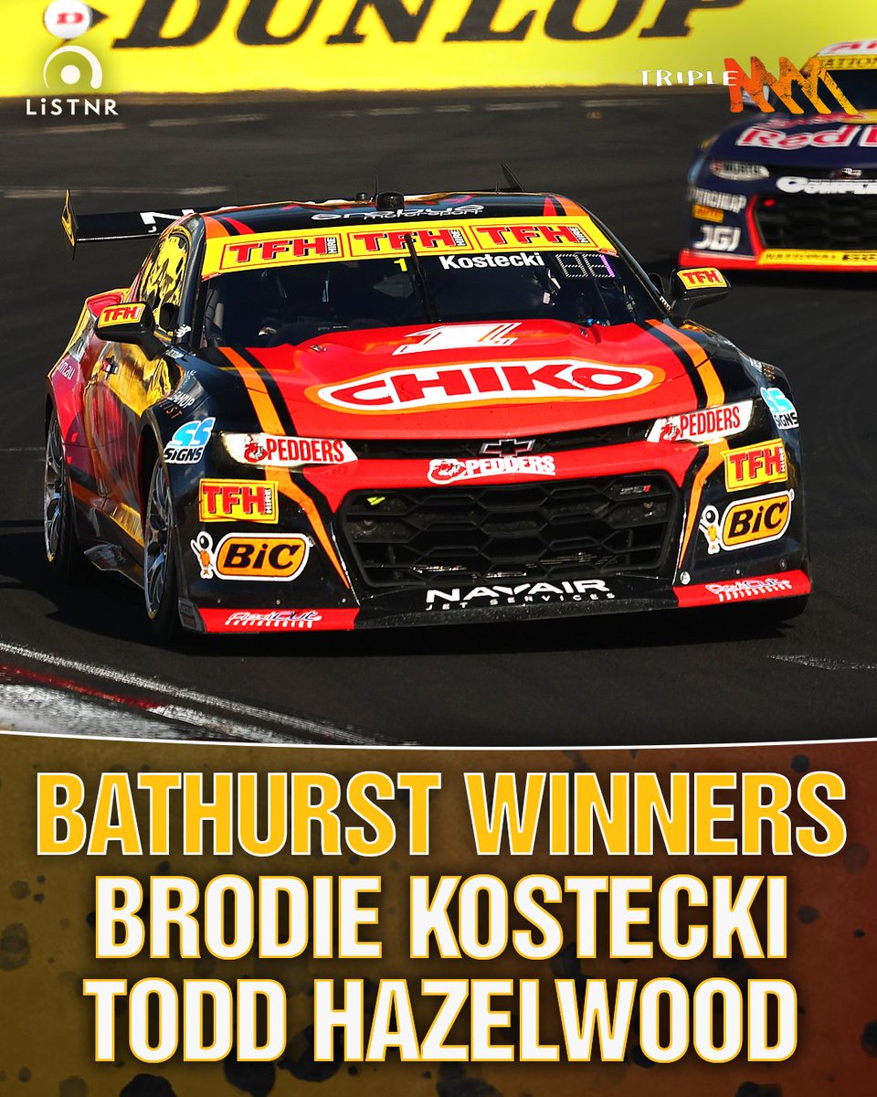 Brodie Kostecki and Todd Hazelwood are your 2024 Bathurst 1000 winners! 🏆