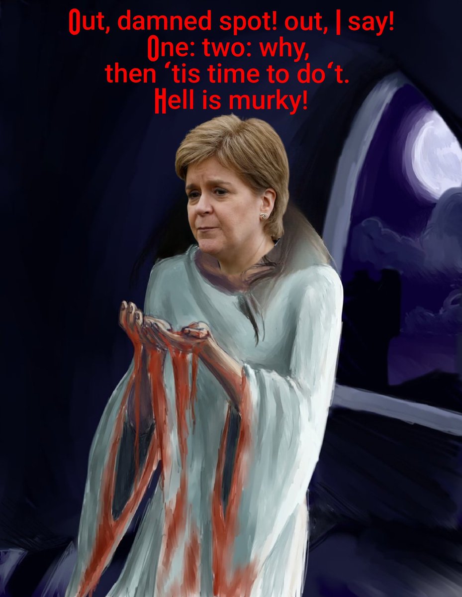 TheIndyNinja1's tweet image. On this Sunday morning spare a thought for @NicolaSturgeon .

"May she NEVER be able to wash her treachery of #AlexSalmond from her bloodstained hands and may God himself be unable to wash it from her toxic soul."