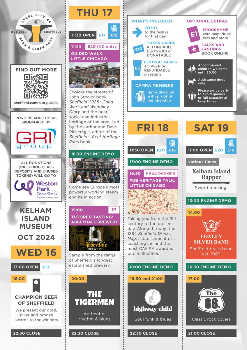Sheffield CAMRA (@shfcamra) on Twitter photo It's <a href="/sheffbeerfest/">Steel City Beer Festival</a> this week!
If you fancy adding to your festival experience with a tutored tasting or pub heritage talk, you can book places in advance online.
Please visit sheffield.camra.org.uk/festival/ It's <a href="/sheffbeerfest/">Steel City Beer Festival</a> this week!
If you fancy adding to your festival experience with a tutored tasting or pub heritage talk, you can book places in advance online.
Please visit sheffield.camra.org.uk/festival/