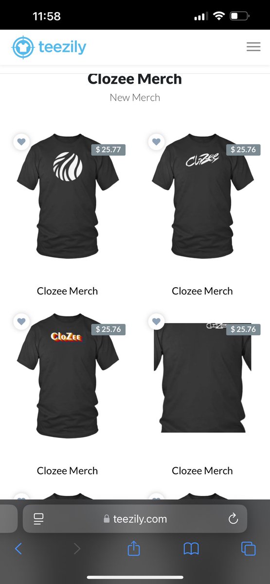 Fake <a href="/CloZeeOfficial/">CloZee</a> merch website??