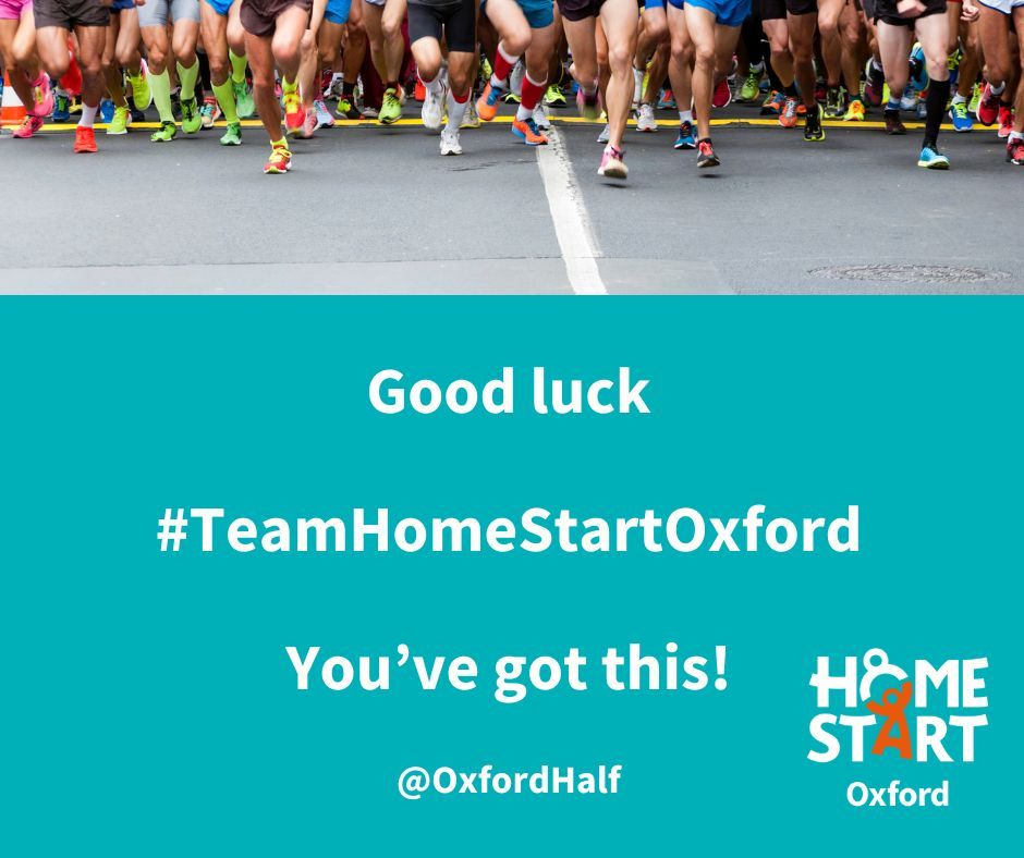 Good luck to our incredible #TeamHomeStartOxford this morning!  We'll be there cheering you on ❤️ 

(You can sponsor our team here: buff.ly/3BLQxrw)

#Charity #RunForCharity #OxfordHalf #HereForFamilies