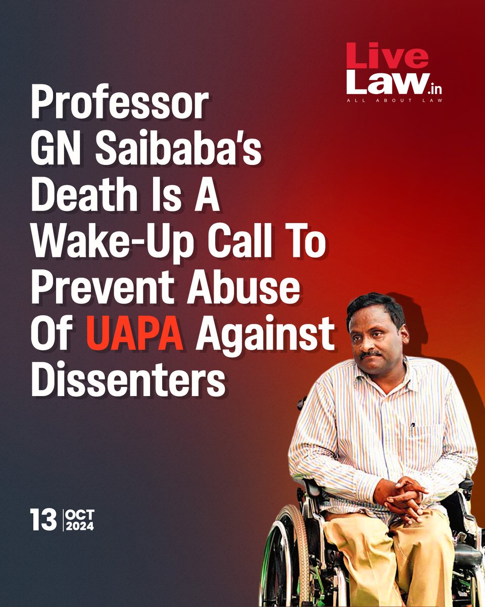 A brilliant academic, who took up the cause of human rights, had to suffer ten years of brutal incarceration for trumped-up charges under the notorious anti-terror law Unlawful Activities (Prevention) Act 1967, simply because his social activism displeased the State. Though he