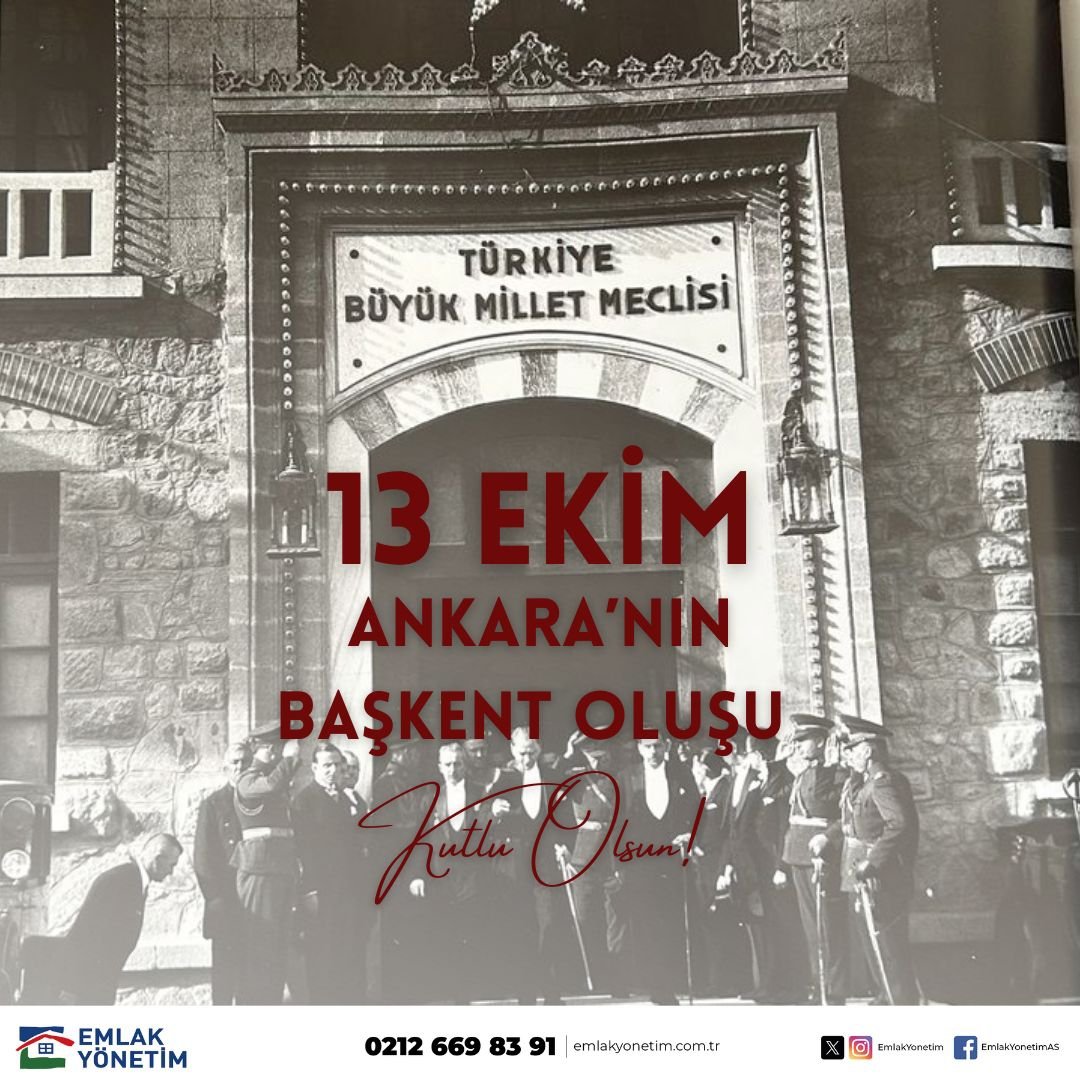 Bağımsızlık ve Millî Mücadele’nin karargâhı Ankara’nın başkent oluşunun 101. yıl dönümünü kutluyor, bu vesileyle Gazi Mustafa Kemal ve tüm kahramanlarımızı minnet, rahmet ve saygıyla anıyoruz.