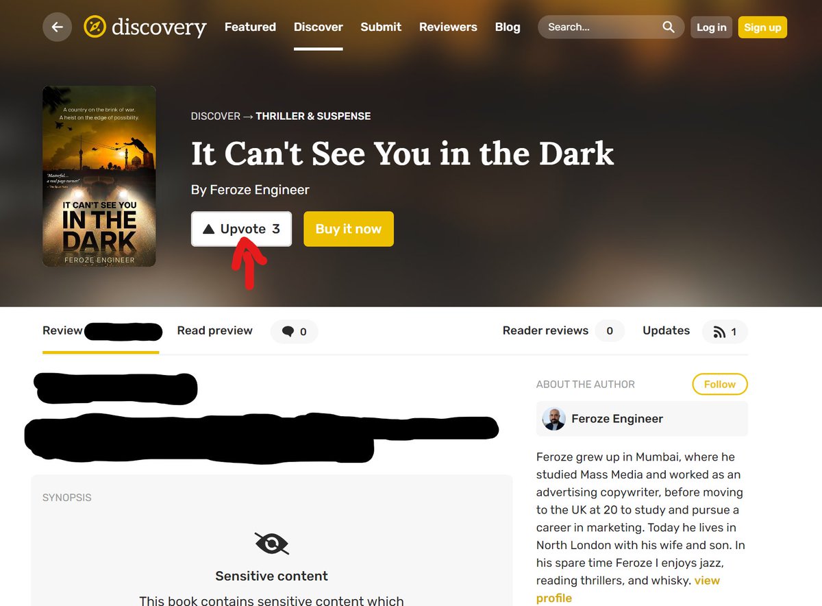 ferozeengineer's tweet photo. When my novel was picked up for review by the prolific &amp; respected Reedsy book reviewer &amp; supermom Jennie Louwes, I WAS SCARED! 
Jennie is NOT the target audience for my rather dark/gritty novel &amp; the last 3 books she rated - 2,3,3/5! https://t.co/ElF7iBzVeW 

@reedsydiscovery https://t.co/x0g1YkkCXt