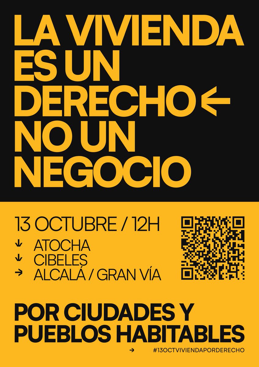 avpaudevallecas's tweet photo. Es hoy!!!
Nos vemos a las 11:15h en la Cuesta de Moyano para unirnos a la columna vecinal en la manifestación por el derecho a la vivienda que empieza a las 12h en Atocha.
#derechoAtecho #ViviendaDigna 
#13octViviendaporDerecho https://t.co/GbIiMZBXo5