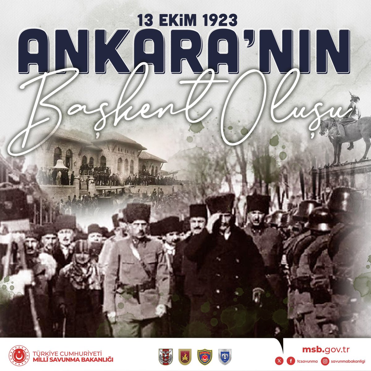 Millî Mücadelemizin ve Türkiye Cumhuriyeti’mizin merkezi olan Ankara’nın başkent oluşunun 101’inci yılı kutlu olsun.

Başta Gazi Mustafa Kemal Atatürk ve silah arkadaşları olmak üzere tüm şehit ve gazilerimizi rahmet, minnet ve şükranla anıyoruz.