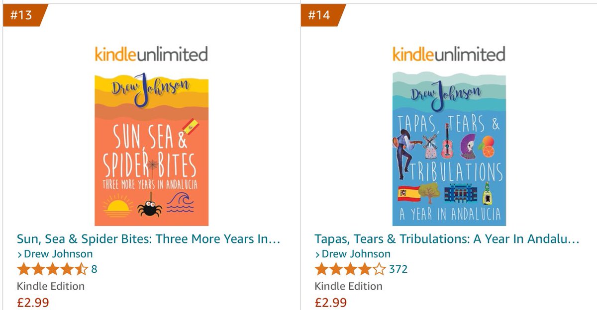 Great to see both my travel books sitting side by side in the charts!

mybook.to/TapasTearsTrib…
mybook.to/SunSeaSpiderBi…