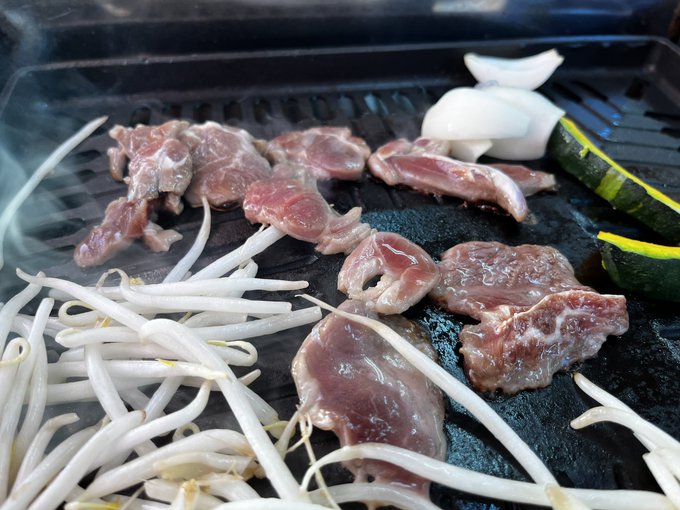 長沼でジンギスカン食べる 